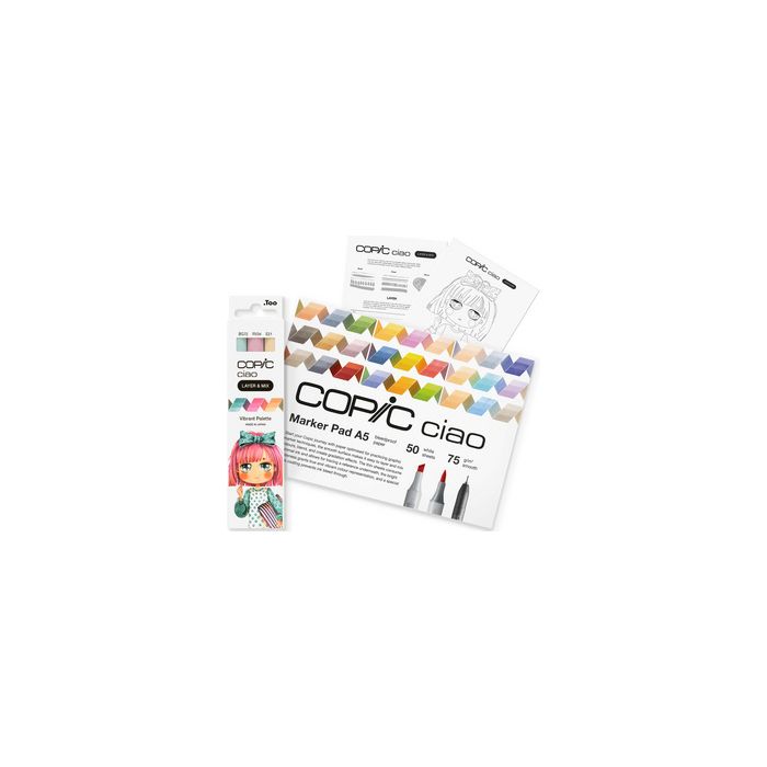 COPIC Marqueur ciao "LAYER & MIX Manga Starter Set", Vibrant