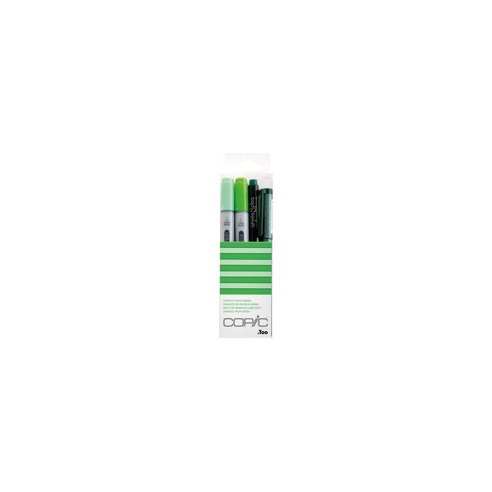 COPIC Marqueur ciao, kit de 4 "Doodle Pack Green"