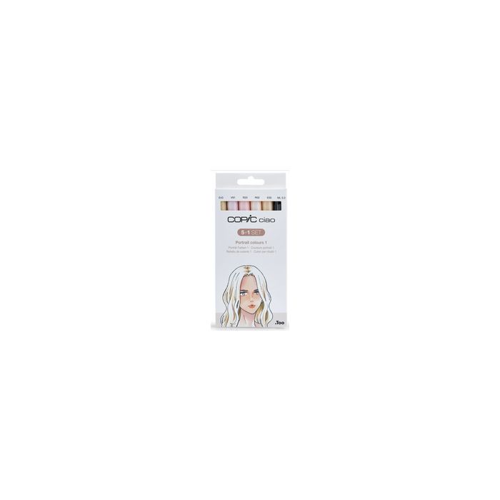 COPIC Marqueur ciao, kit de 5+1 "Portrait 1"