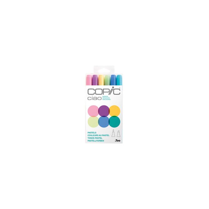 COPIC Marqueur ciao, kit de 6 "Pastels"