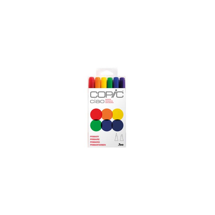 COPIC Marqueur ciao, kit de 6 "Primary"