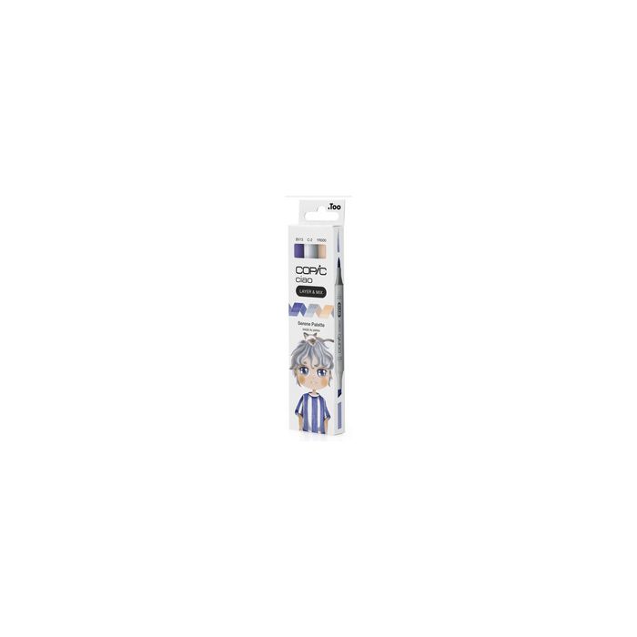 COPIC Marqueur ciao, set de 3 "Serene Palette"