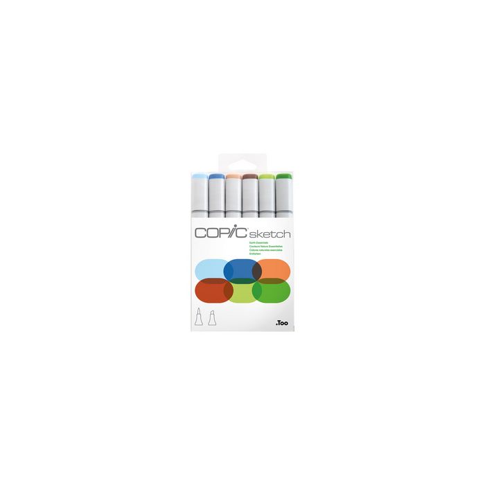 COPIC Marqueur sketch, kit de 6 "Earth Essentials"