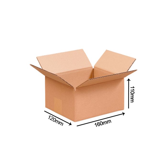Lot de 20 cartons caisse américaine - 160 x 120 x 110 mm simple cannelure