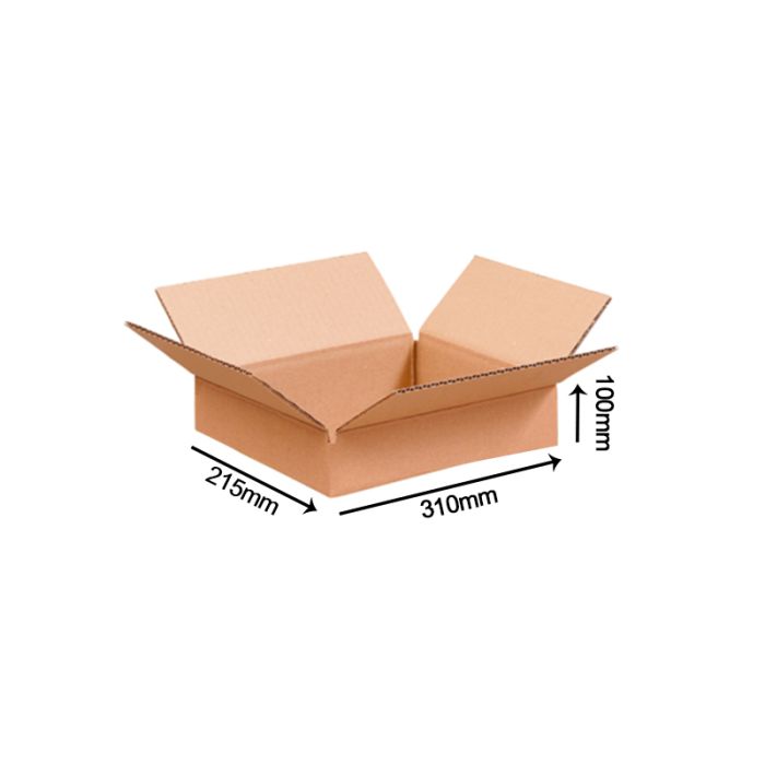 Lot de 20 cartons caisse américaine - 310 x 215 x 100 mm S.C.