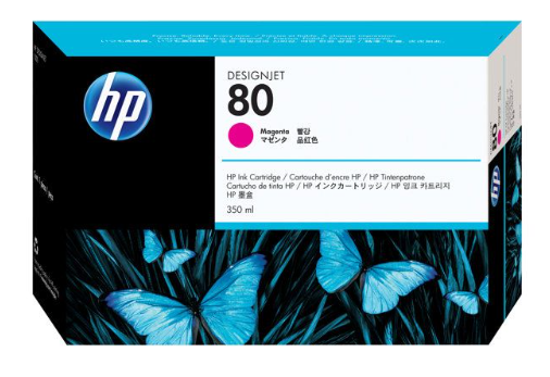 Cartouche Jet d'encre de Marque HP80 C4847AE Magenta (350ml/4400 copies )