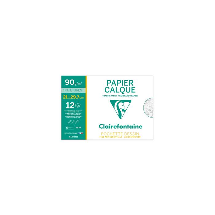Clairefontaine Papier calque, 70/75 g/m2, 240 x 320 mm