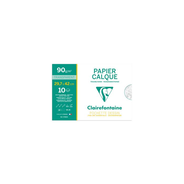 Clairefontaine Papier calque, 90/95 g/m2, A3