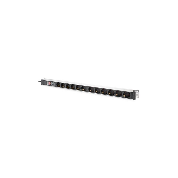 DIGITUS 19" Steckdosenleiste, 12-fach, mit Schalter