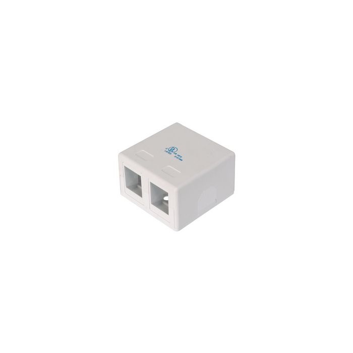DIGITUS Boîtier vide pour 2 modules Keystone, blanc pur