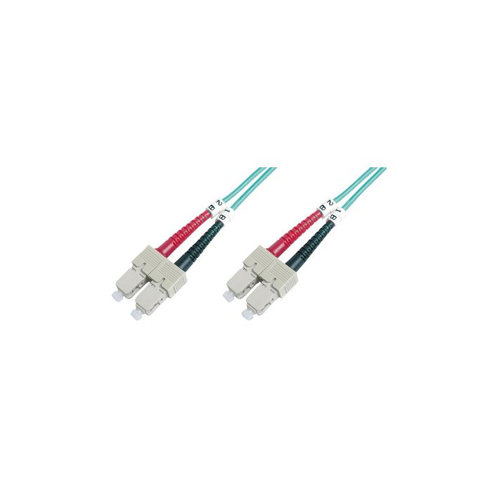 DIGITUS Câble à fibre optique, SC-Duplex - SC-Duplex, OM3,1m