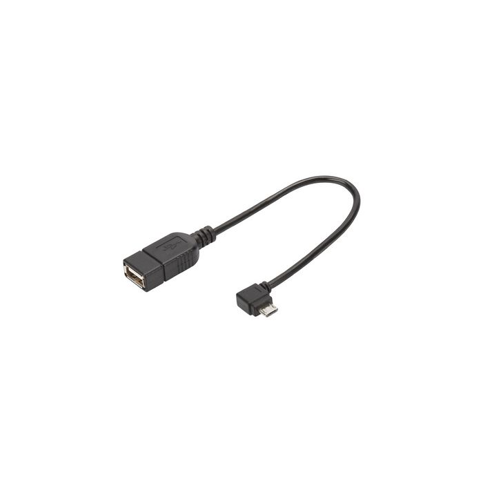 DIGITUS Câble adaptateur USB 2.0, micro USB-B - USB-A, 0,15m