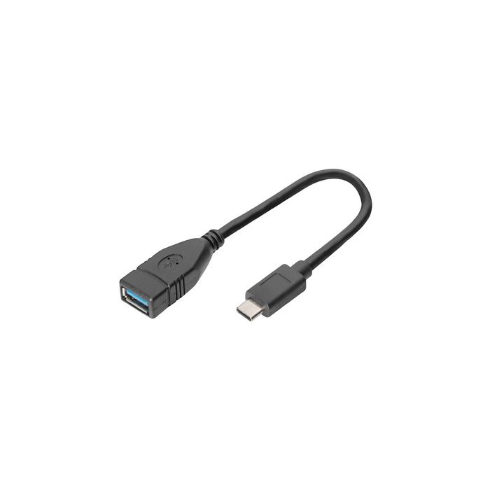 DIGITUS Câble adaptateur USB 3.0, USB-C - USB-A, 0,15 m