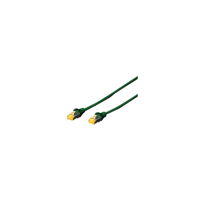 DIGITUS Câble de brassage Cat.6A, S/FTP, 1,0 m, par 10, vert