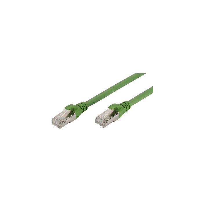 DIGITUS Câble de brassage, Cat.6A, S/FTP, 3,0 m, vert