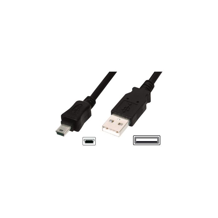 DIGITUS Câble de raccordement USB 2.0, USB-A - USB-B mini,