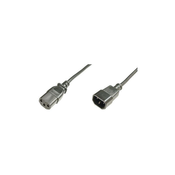 DIGITUS Câble de rallonge trois broches, 1,2 m, noir