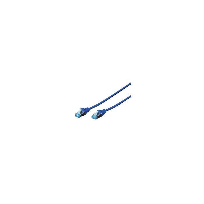 DIGITUS Câble patch Cat. 5e, SF/UTP, 1,0 m, bleu