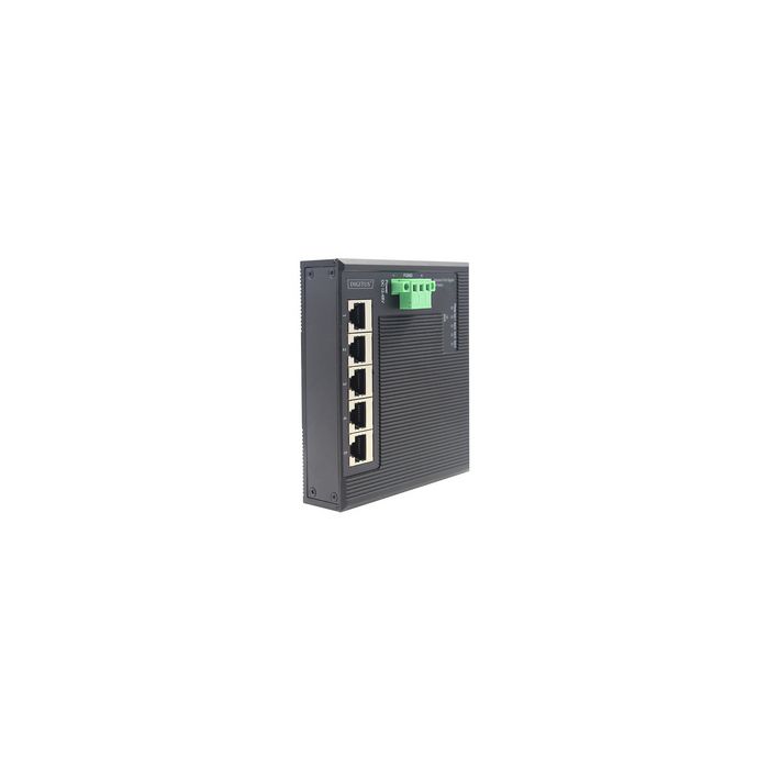 DIGITUS Commutateur industriel plat Gigabit, 5 ports, IP40