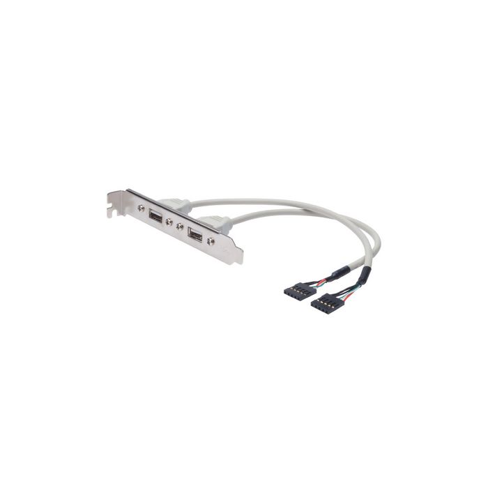 DIGITUS Equerre de slot USB 2.0, USB-A-IDC 5 broches, 0,25 m