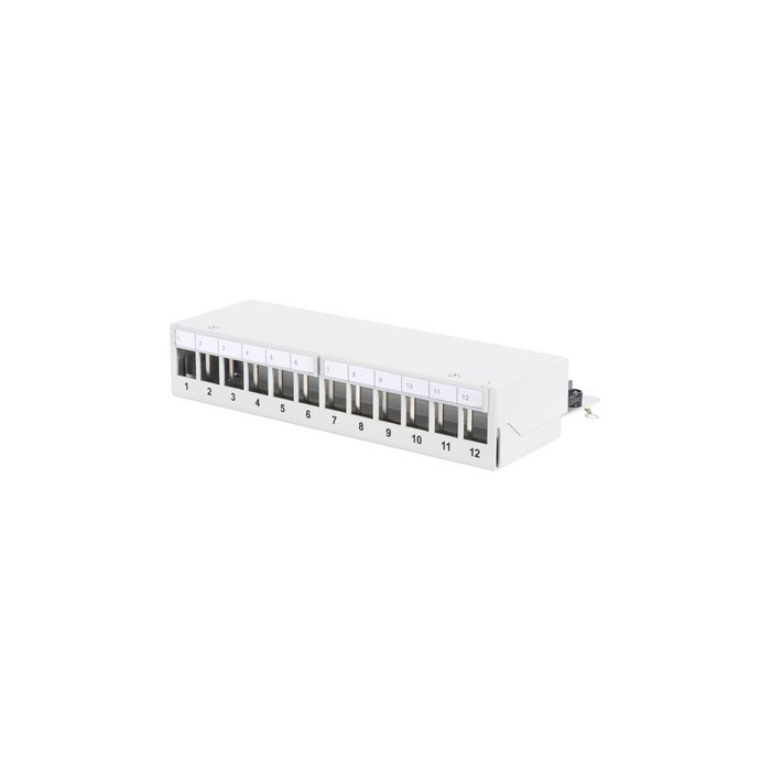 DIGITUS Panneau de brassage modulaire Desktop, 12 ports