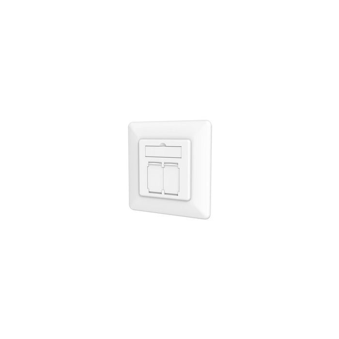 DIGITUS Unterputzdose Kat. 6A, Klasse EA, 2x RJ45, reinweiß