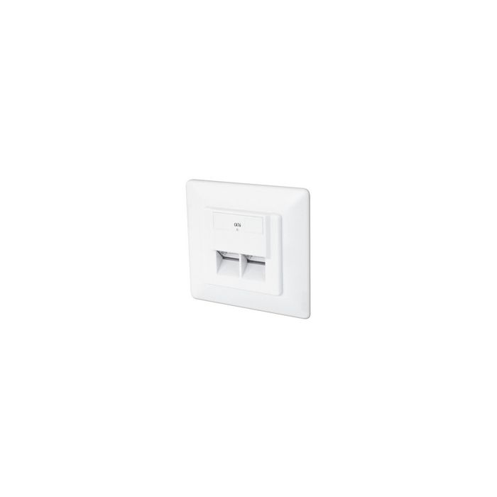DIGITUS Unterputzdose Kat.6, Klasse E, 2 x RJ45, geschirmt