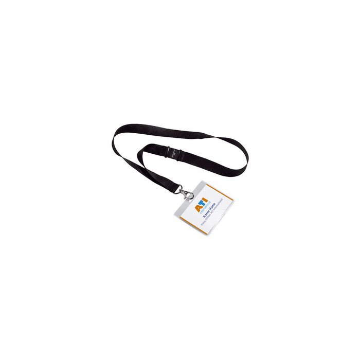 DURABLE Badge, avec lacet textile 20, 90 x 60 mm, noir