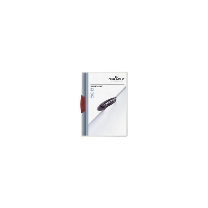 DURABLE Chemise à clip SWINGCLIP, format A4, clip rouge