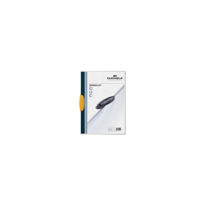 DURABLE Chemises à clip SWINGCLIP, format A4, clip jaune