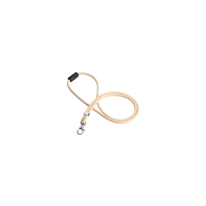 DURABLE Cordon textile rPET avec mousqueton, beige