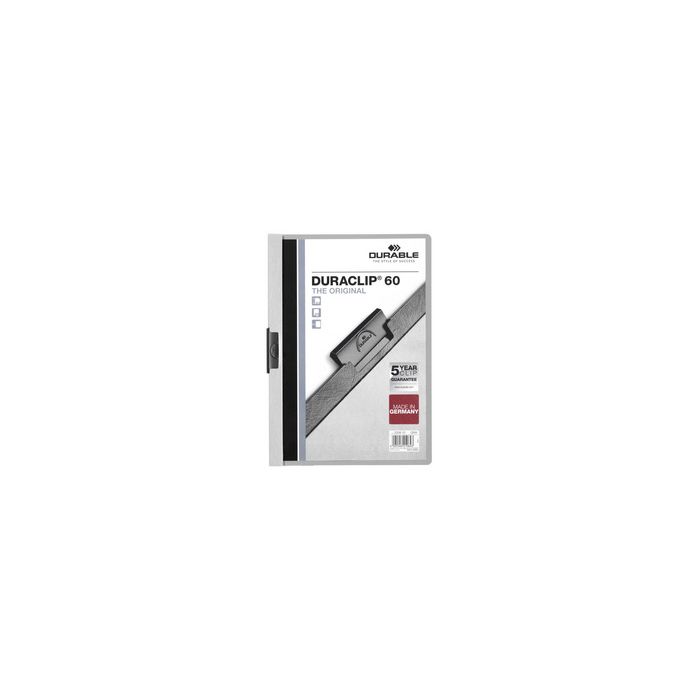 DURABLE DURACLIP ORIGINAL 60 Chemises à pince, A4, gris