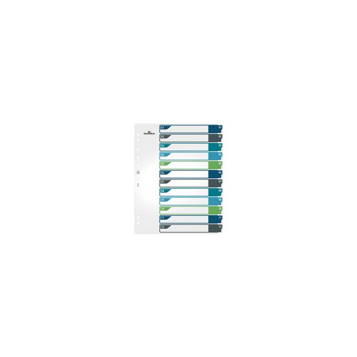DURABLE Intercalaire en plastique, numérique, A4+