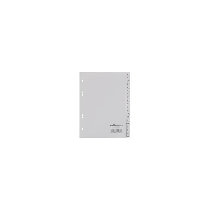 DURABLE Kunststoff-Register, A-Z, A5, PP, 20-teilig, grau