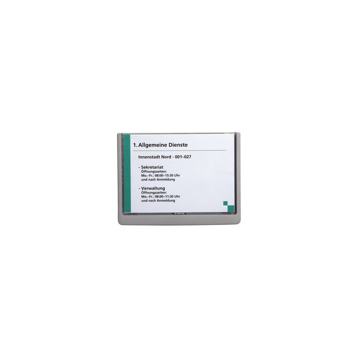 DURABLE Plaque de porte CLICK SIGN, format A5, graphite