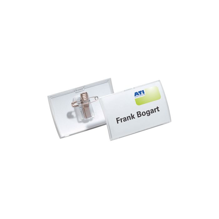 DURABLE Porte-badge Click Fold, avec pince combi, 75 x 40 mm