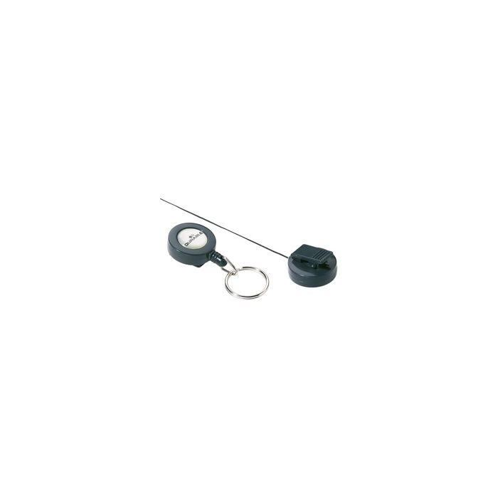 DURABLE Porte-badge avec anneau porte-clés, anthracite
