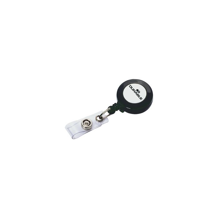 DURABLE Porte-badge avec bouton poussoir, anthracite