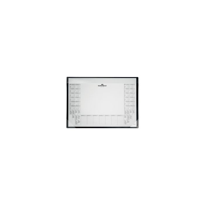 DURABLE Sous-main avec bloc calendrier, PP, noir