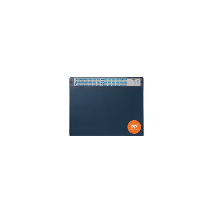 DURABLE Sous-main avec calendrier, PP, bleu foncé