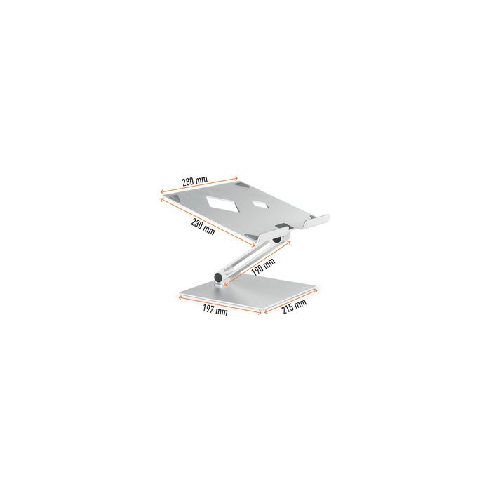 DURABLE Support pour ordinateur portable RISE, argent