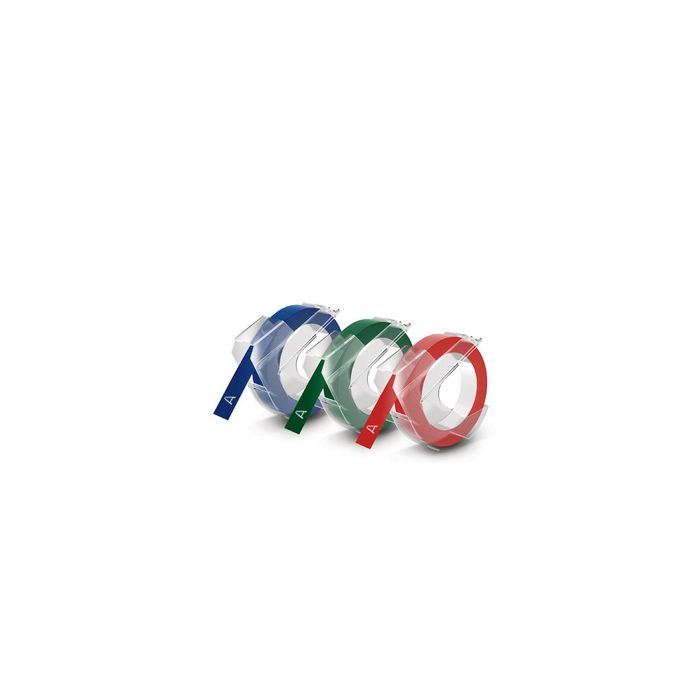 DYMO Ruban d'estampage 3D, 9 mm x 3 m, rouge