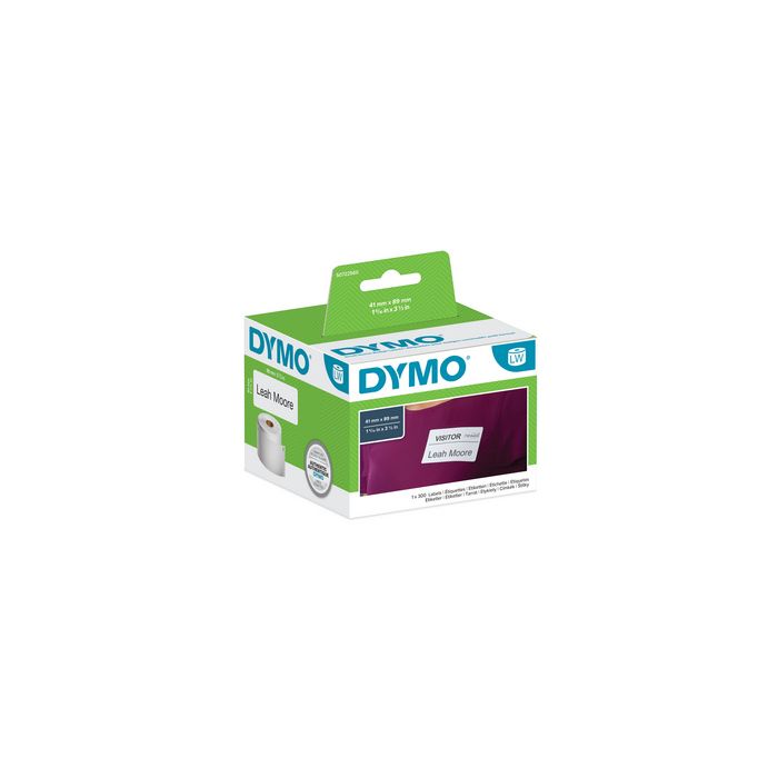 DYMO Étiquette pour badge nominatif, 89 x 41 mm, blanc