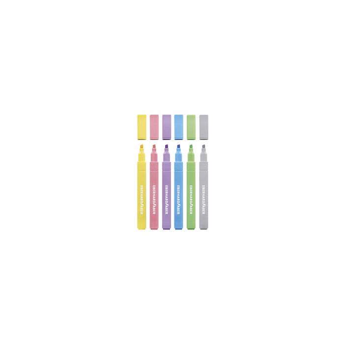 EBERHARD FABER Surligneur Slim, étui de 6, couleurs pastel