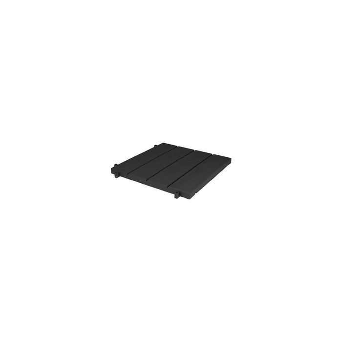 EDA Dalle de sol imitation bois, (L)384 mm, plastique, noir