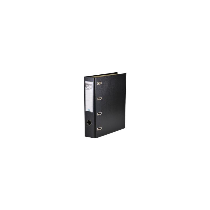ELBA classeur double rado plast, largeur de dos 75 mm, noir