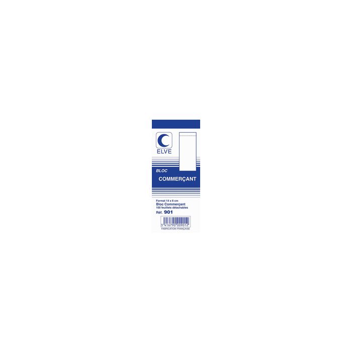 ELVE Bloc commerçant, 60 x 140 mm, 100 feuillets x10