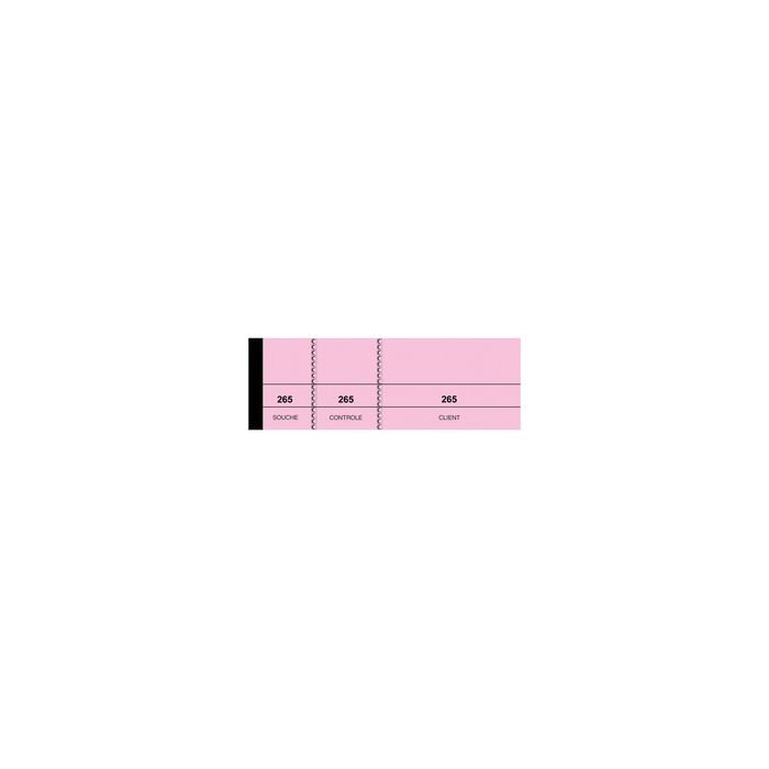 ELVE Bloc passe-partout, rose, 50 x 150 mm, pour tombola x10