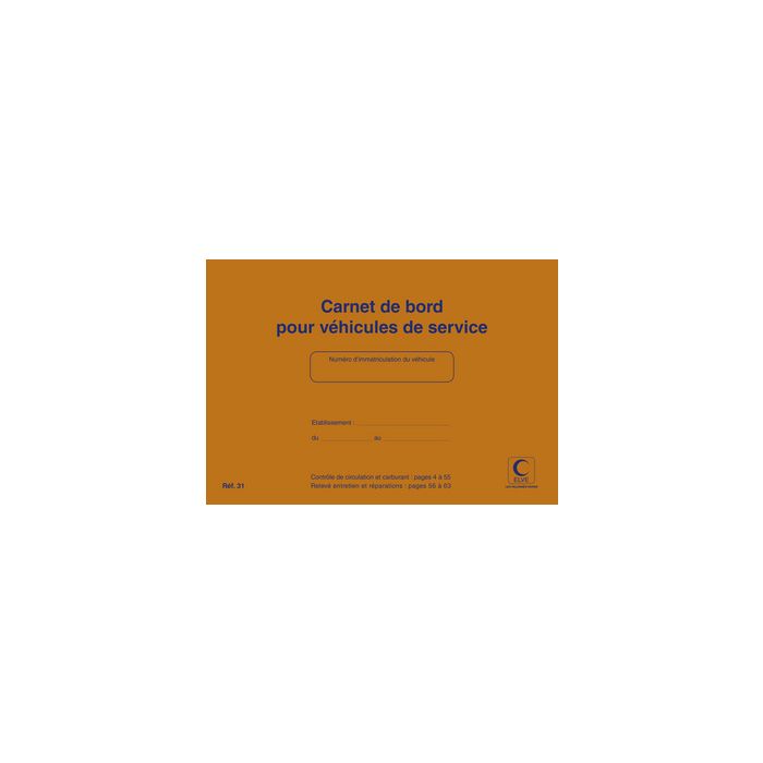 ELVE Carnet de bord pour véhicules de service, 150 x 215 mm