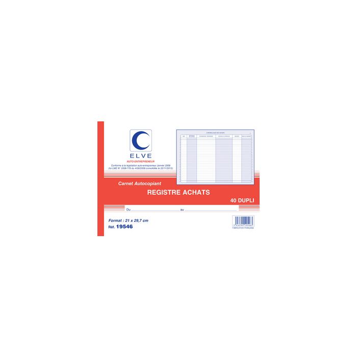 ELVE Manifold "Achats: auto-entrepreneurs", 40 feuillets